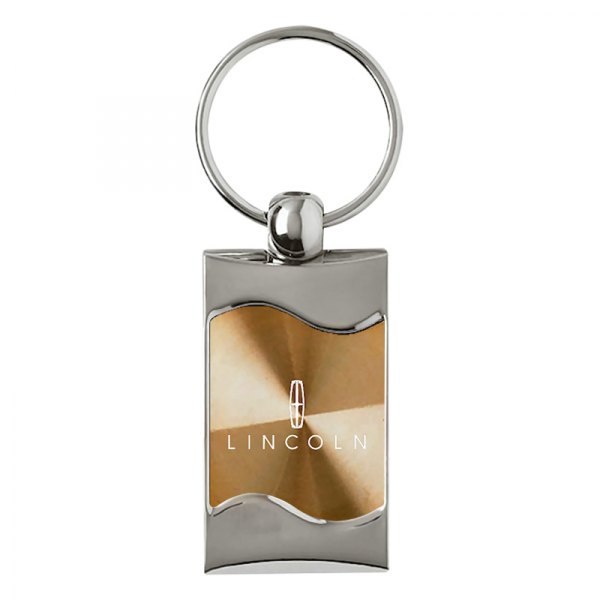 Autogold® - Lincoln Gold Rectangular Wave Key Chain