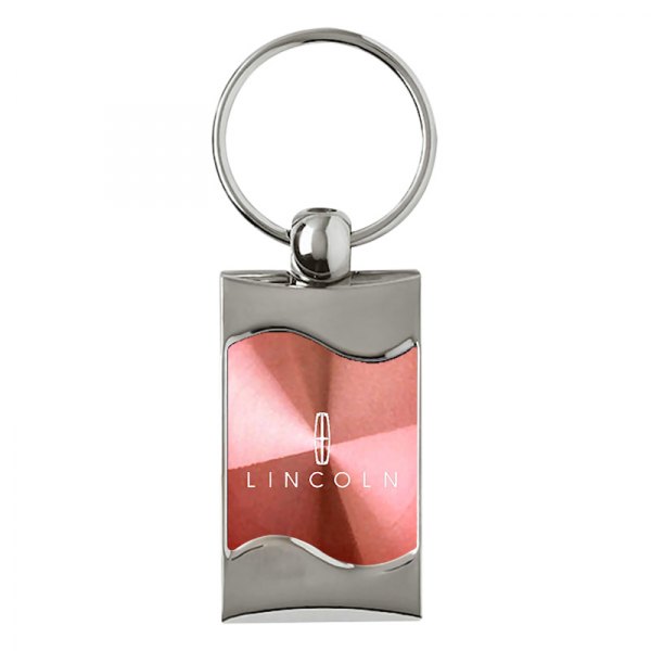 Autogold® - Lincoln Pink Rectangular Wave Key Chain