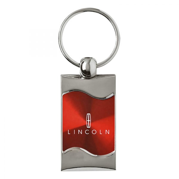 Autogold® - Lincoln Red Rectangular Wave Key Chain