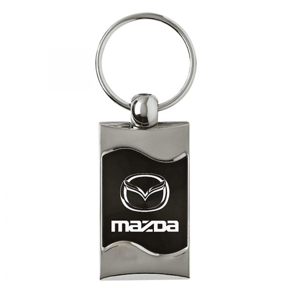 Autogold® - Mazda Black Rectangular Wave Key Chain