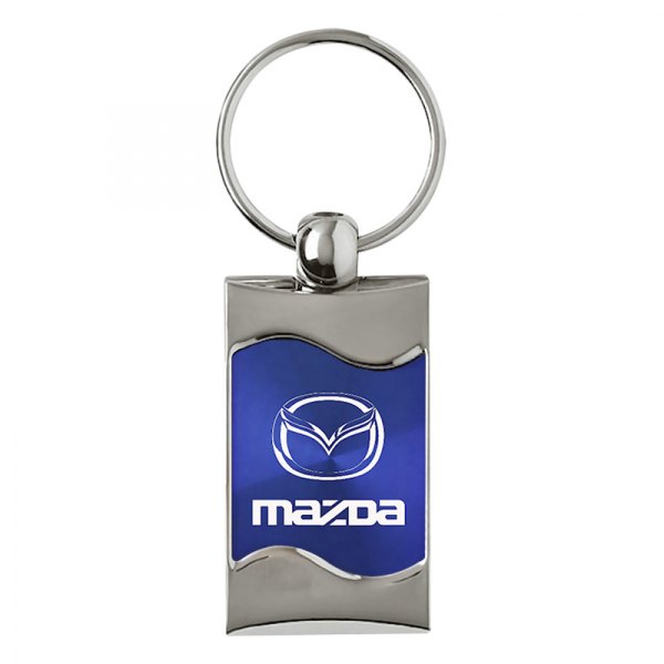 Autogold® - Mazda Blue Rectangular Wave Key Chain