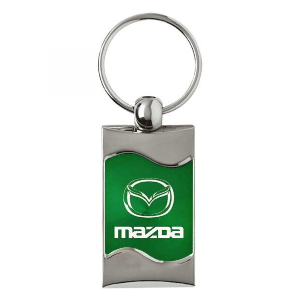 Autogold® - Mazda Green Rectangular Wave Key Chain