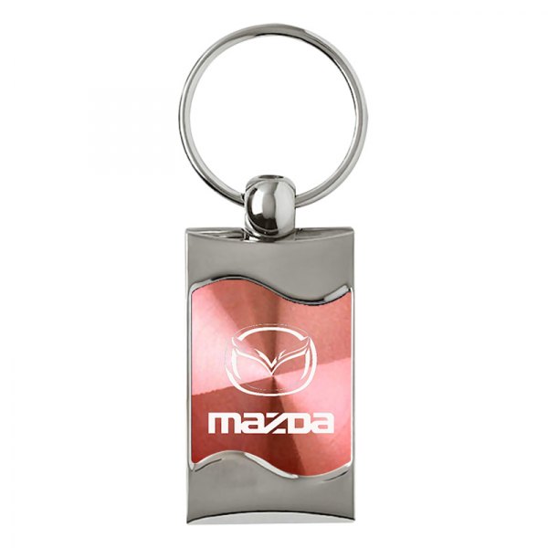 Autogold® - Mazda Pink Rectangular Wave Key Chain