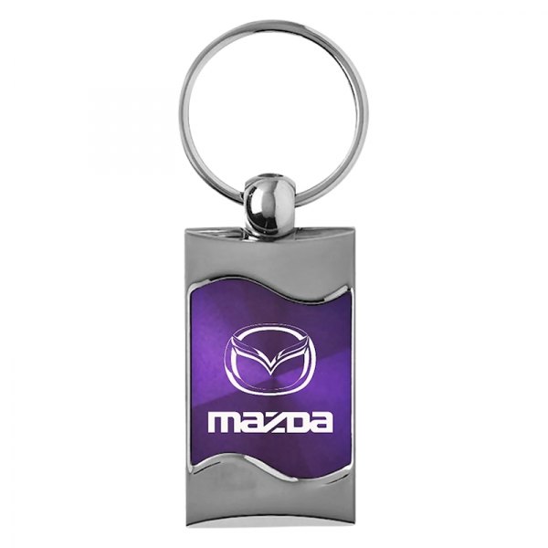 Autogold® - Mazda Purple Rectangular Wave Key Chain