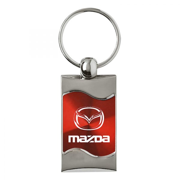 Autogold® - Mazda Red Rectangular Wave Key Chain