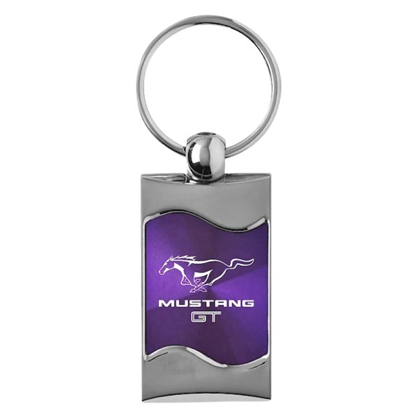 Autogold® - Mustang GT Purple Rectangular Wave Key Chain