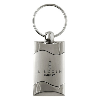 Autogold® - MKZ Satin-Chrome Rectangular Wave Key Chain