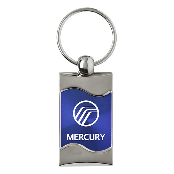 Autogold® - Mercury Blue Rectangular Wave Key Chain