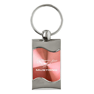 Autogold® - Mustang Pink Rectangular Wave Key Chain