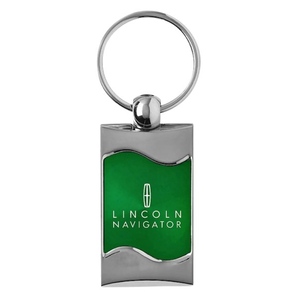 Autogold® - Navigator Green Rectangular Wave Key Chain