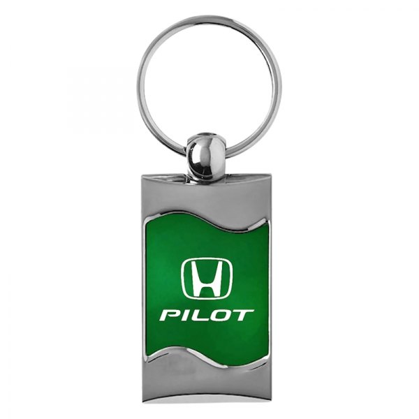 Autogold® - Pilot Green Rectangular Wave Key Chain