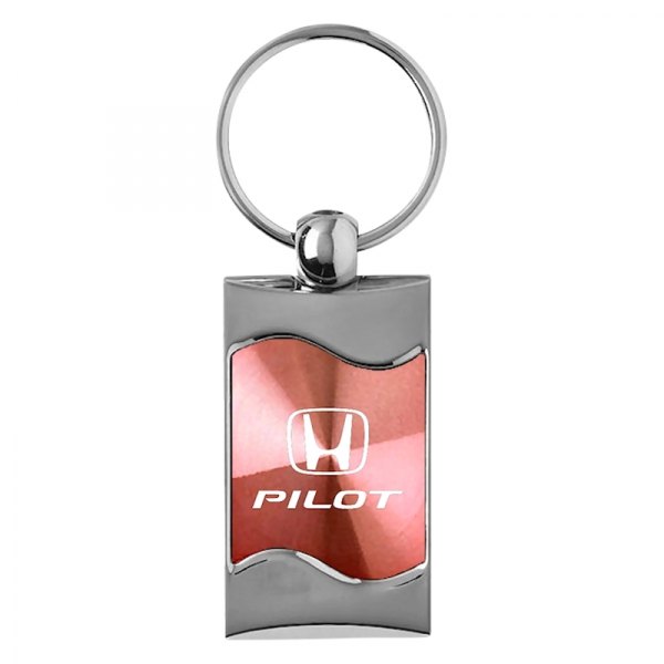 Autogold® - Pilot Pink Rectangular Wave Key Chain