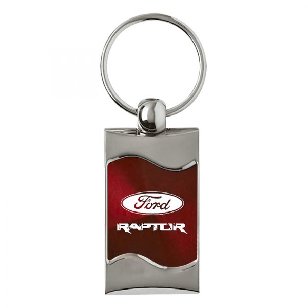 Autogold® - Raptor Burgundy Rectangular Wave Key Chain