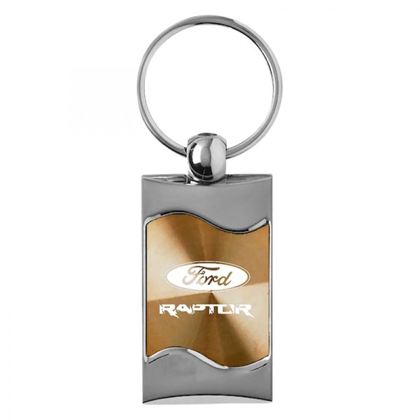 Autogold® - Raptor Gold Rectangular Wave Key Chain