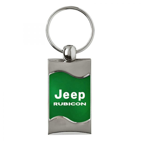 Autogold® - Rubicon Green Rectangular Wave Key Chain