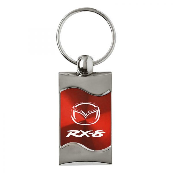 Autogold® - Mazda RX-8 Red Rectangular Wave Key Chain