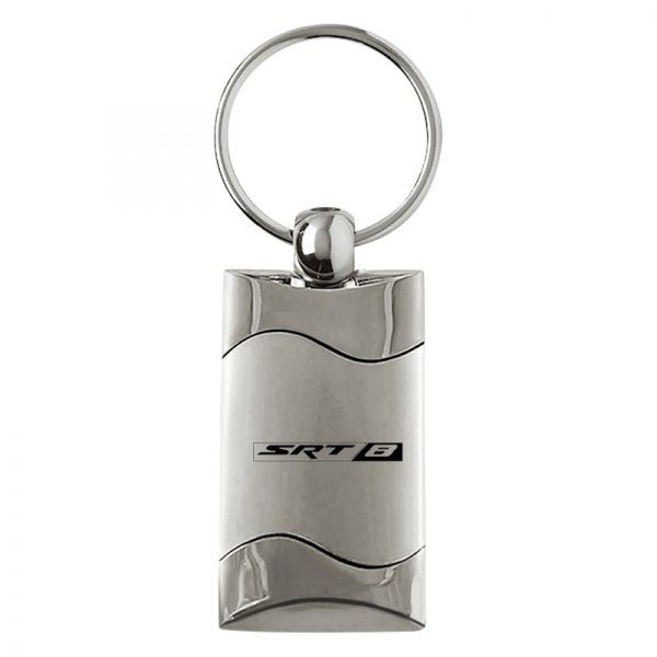 Autogold® - SRT8 Silver Rectangular Wave Key Chain