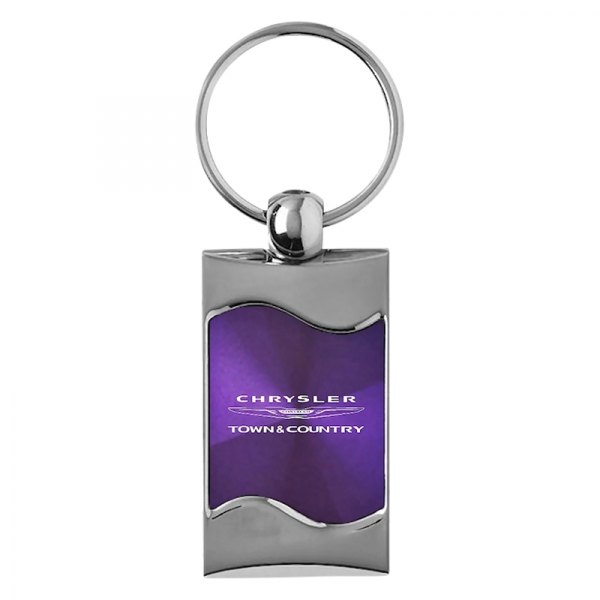 Autogold® - Town & Country Purple Rectangular Wave Key Chain
