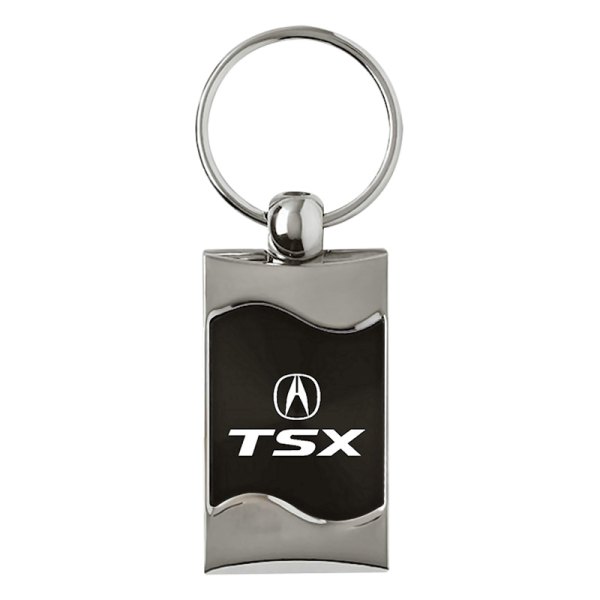 Autogold® - TSX Black Rectangular Wave Key Chain