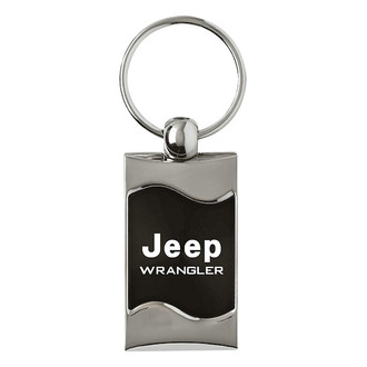 Autogold® - Wrangler Black Rectangular Wave Key Chain