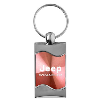 Autogold® - Wrangler Pink Rectangular Wave Key Chain