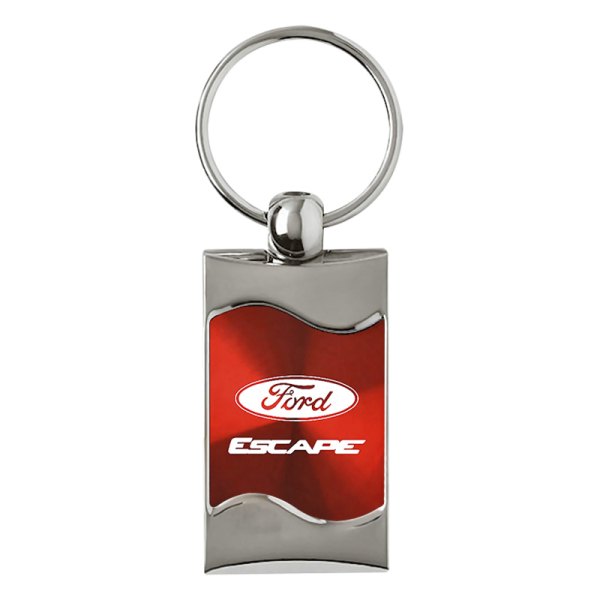 Autogold® - Escape Red Rectangular Wave Key Chain