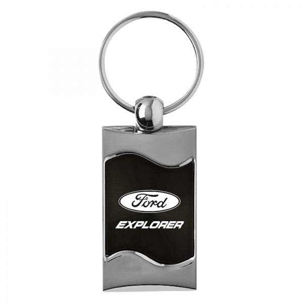 Autogold® - Explorer Black Rectangular Wave Key Chain