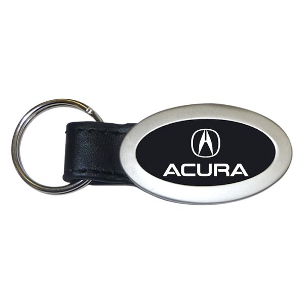 Autogold® - Acura Black Oval Leather Key Chain