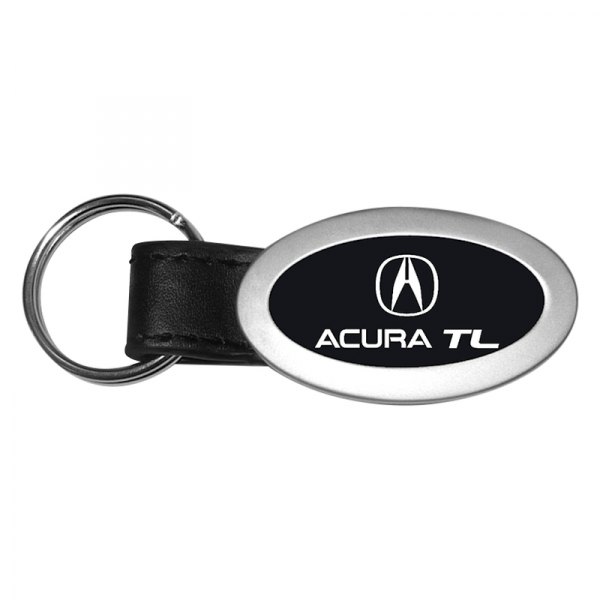Autogold® - Acura TL Black Oval Leather Key Chain