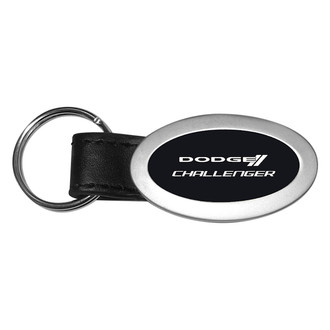Autogold® - Challenger Black Oval Leather Key Chain