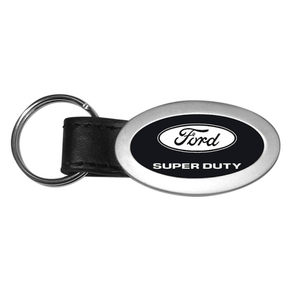 Autogold® - Super Duty Black Oval Leather Key Chain