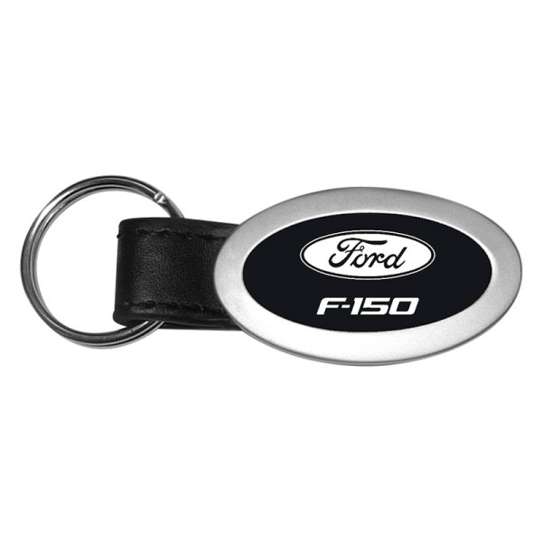Autogold® - F-150 Black Oval Leather Key Chain