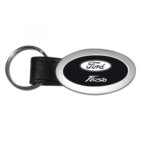 Autogold® - Fiesta Black Oval Leather Key Chain