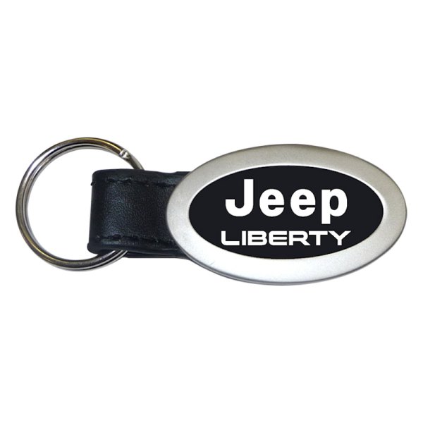 Autogold® - Liberty Black Oval Leather Key Chain