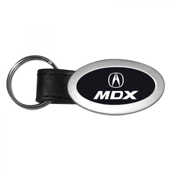 Autogold® - MDX Black Oval Leather Key Chain