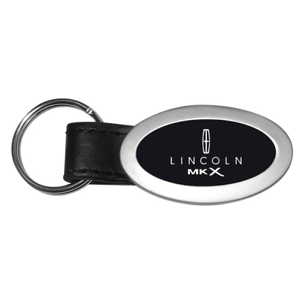 Autogold® - MKX Black Oval Leather Key Chain