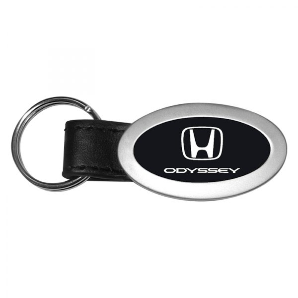 Autogold® - Odyssey Black Oval Leather Key Chain