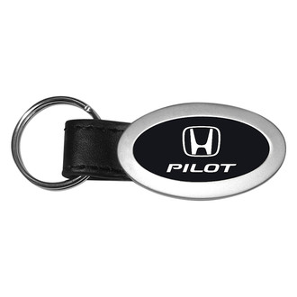 Autogold® - Pilot Black Oval Leather Key Chain
