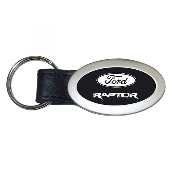 Autogold® - Raptor Black Oval Leather Key Chain