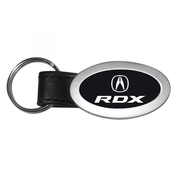 Autogold® - RDX Black Oval Leather Key Chain