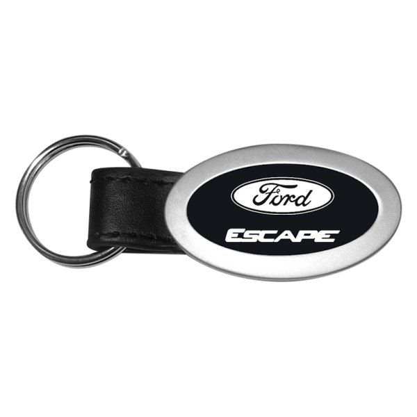 Autogold® - Escape Black Oval Leather Key Chain