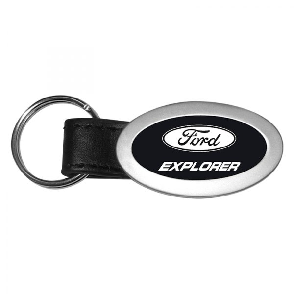 Autogold® - Explorer Black Oval Leather Key Chain