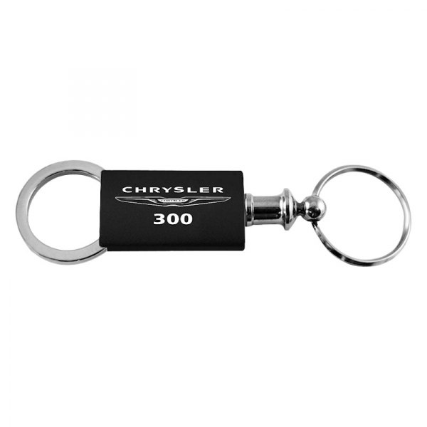 Autogold® - Chrysler 300 Black Anodized Aluminum Valet Key Chain