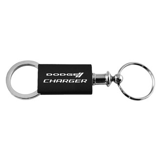 Autogold® - Charger Black Anodized Aluminum Valet Key Chain