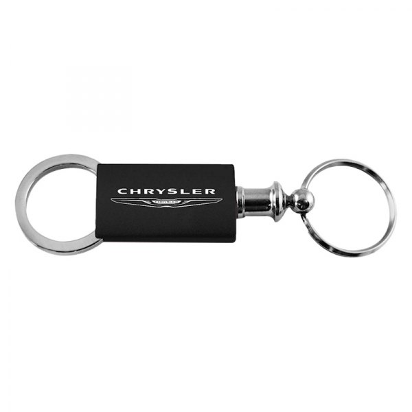 Autogold® - Chrysler Black Anodized Aluminum Valet Key Chain