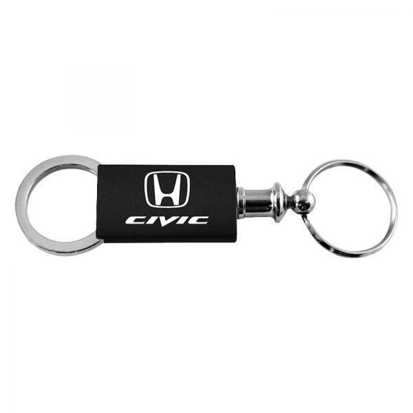 Autogold® - Civic Black Anodized Aluminum Valet Key Chain