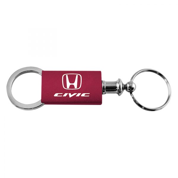 Autogold® - Civic Burgundy Anodized Aluminum Valet Key Chain