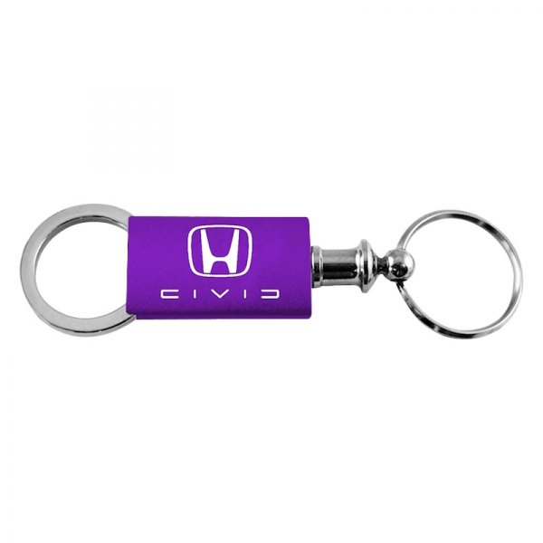 Autogold® - Civic Reversed C Purple Anodized Aluminum Valet Key Chain