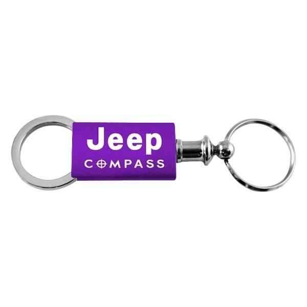 Autogold® - Compass Purple Anodized Aluminum Valet Key Chain