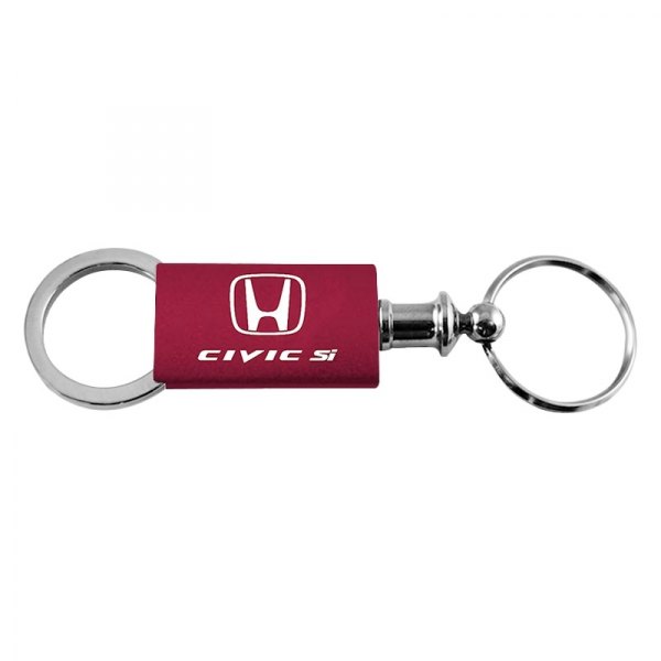 Autogold® - Civic SI Burgundy Anodized Aluminum Valet Key Chain